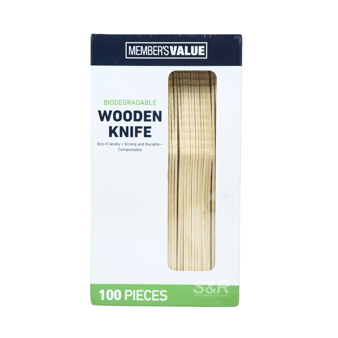Member's Value Biodegradable Wooden Knife 100 pieces